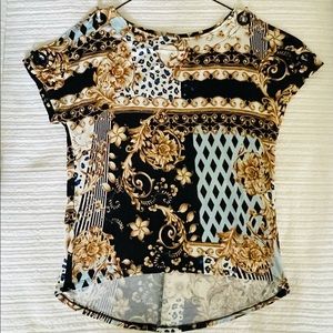 Cable & Gauge cold-shoulder top Versace-inspired